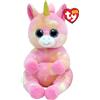 Ty Beanie Bellies - Skylar l'Unicorno Rosa con Occhioni Azzurri Glitter, i Peluche col Pancino Morbidi e Coccolosi - 30 Cm - T43210