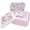 NERTHUS FIH 1326 lunch box bambino tripla impilabile calcio set 3 contenitori senza BPA ideale per la scuola