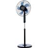 Jocca - Ventilatore da terra 45W| 3 velocità | Base rotonda | Diametro 40 cm | Altezza regolabile 125 cm | 5 lame | Silenzioso| Nero