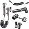 suaywo Doccetta per Bidet, Spruzzatore del Bidet per la Toilette Bidet Portatile Kit Doccetta con Valvola Dell'acqua a 3 Vie Spruzzatore per Bidet a Mano con staffa e Tubo Adatto per Bagni e Toilette