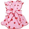 JINGAN Pettorina per cani di piccola taglia, pettorina per cani floreale - Abito da principessa floreale per cuccioli | Abito con papillon traspirante con fibbia con coulisse per cuccioli di cani e gatti di