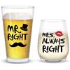 Regali Di Nozze Originali - 2 Cucchiaini Da Caffè Incisi "Mr. Right & Mrs. Always Right" In Acciaio Inox, Regalo Per Sposi, Anniversario, Fidanzamento