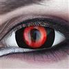 Meralens Lenti a Contatto Colorate Rosso 'Ghoul' Lenses - con porta lenti a contatto - ideali per Manga Anime Halloween Cosplay - Durata 1 Anno - 1 Coppia senza correzione