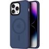 Mixroom - Cover Custodia Bumper Opaco per iPhone 11 PRO Max Compatibile con MagSafe Accessori Cerchio Magnetico Integrato Retro Semitrasparente Bordo Morbido in TPU Silicone Blu Scuro