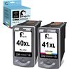 Penguin 40XL 41 XL Cartucce d'inchiostro Sostituzione per Canon PG-40 XL CL-41XL Per MX310 MX300 MP460 MP450 MP220 MP210 MP190 MP180 MP170 MP160 MP150 MP140 iP6220D iP2600 iP1800 iP1700 iP1600 iP1300