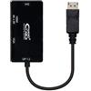 Monkey Ladder Adattatore Convertitore 3 in 1 da DisplayPort a VGA/DVI/HDMI (DP1.2/M-VGA/H-DVI/H-HDMI/H) HDMI 4K, colore: Nero