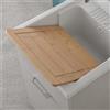 Inbagno Asse di lavaggio per vasca lavatoio in resina da 45 cm, in legno di bamboo resistente e duraturo, misure 38,5x34 cm
