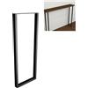 Amig - Gambe per tavoli da ingresso - Gamba rettangolare metallica per tavolo in stile industriale - Materiale: Acciaio - Dimensioni: 800 x 300 x 40 mm - Finitura nero opaco