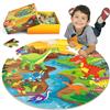 SYNARRY Puzzle da Pavimento Dinosauri in Legno Bambini 3 4 5 6 7 8 Anni, 70 Pezzi Puzzle Dinosauri, Giocattoli Educativi Prescolari Regali