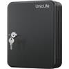 Uniclife Armadietto per Chiavi in Acciaio a 28 Tasti con 2 Chiavi di Sblocco Organizzatore di Chiavi a Parete Scatola di Sicurezza Nera Smerigliata con Ganci e Targhette Portachiavi Grandi in 5 Colori