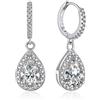 Momentwish Moissanite Orecchini Pendenti, Orecchini a Cerchio con 2 Carati Pendente a Goccia Argento 925