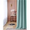 ROOM99 Tenda con nastro arricciato, Laurel, 140 x 280 cm, larghezza x altezza, oscurante, per soggiorno, camera da letto, per sistema di tendine, menta, 1 pezzo
