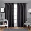 Exclusive Home Satin Plissettato Tessuto Oscurante Tab della Finestra Tenda a Pannello, Paio, Antracite, 52 x 108 cm