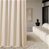 ROOM99 Tenda con nastro arricciato, Aura, 140 x 260 cm, larghezza x altezza, oscurante, decorazione moderna, per soggiorno, camera da letto, crema, 1 pezzo