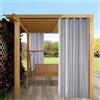 ele ELEOPTION, Tenda Impermeabile per Esterni con Occhielli per Portico Anteriore, Pergola, Cabana, Patio Coperto, Gazebo, Dock e Casa in Spiaggia (137 x 244cm, Grigio Chiaro)