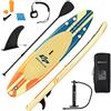 GOPLUS SUP Tavola, Surfboard Gonfiabile, Stand Up Paddle, Remo Regolabile 160-210cm, Accessori Completi, Carico di 150/170kg, 320/335x76x15 cm (Colorato, L)