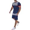 HUyydza Completi Sportivi Uomo Estivi - Tuta Unisex Sportiva Corti Pantaloncini Unisex 2 Pezzi Tuta Spiaggia Set Cotone Traspirante Maglietta con Pantaloncini Corto Sportivo Complete per Jogging Fitness