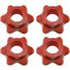 Create idea 4pcs 25mm Bilanciere Dadi Esagonali 1 Pollice Rosso Spin-Lock Collari Attrezzature per Il Fitness Accessori per Il Sollevamento Bilancieri Manubri Barre