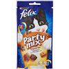 Felix Purina Felix Party Mix Snack Gatto Original Mix al Gusto di Pollo, Fegato e Tacchino, 8 Confezioni da 60 g Ciascuna