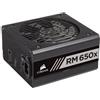 Corsair RM650x Alimentatore PC, Completamente Modulare, 80 Plus Gold, 650 Watt, EU, Serie RMX, Nero