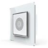 Luxus-Time Livolo VL-C7-LY-03-11-VL-C7-SR-11 - Altoparlante Bluetooth da incasso, con cornice in vetro, colore: Bianco