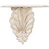 Biscottini - Mensola A Muro In Legno Finitura Bianco Anticato - L39xPr24xH37 Cm - Scaffale Angolare Cucina - Made In Italy - Mensola