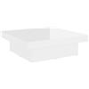 vidaXL Tavolino da Salotto Bianco Lucido 90x90x28 cm Legno Multistrato