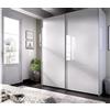 CAESAROO Armadio 150X204H cm Noah Bianco Lucido con Due Ante scorrevoli - Bianco