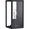 VR VETRINEINRETE Vetrineinrete® Applique da muro per esterno stile rustico lampada da parete attacco E27 per facciata terrazzo giardino (Nero)