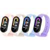 Msksjer 4 Pezzi Cinturini Compatibile con Cinturino Xiaomi Mi Band 9/Xiaomi Mi Band 8 Donna e Uomo, Braccialetti Sportivi in Silicone Morbido per Mi Band 8, Azzurro/Lavanda/Luce di stelle/Rosa