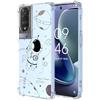 BORYA Cover per TCL 505, Transparent Morbida Silicone TPU Bumper Custodia, Ultra Sottile Antiurto Setoso Semplice Elegante Pattern Case, Astronauta