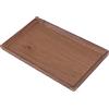 Buachois Vassoio da Portata in Legno, 15cm/20cm/25cm Marrone Piatto da Tavola Rettangolare, Quadrato Decorazione in Legno Naturale Frutta Tè Piatto da Caffè per Ristorante Home Bar(25 x 15 cm)