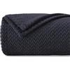 Homebliss Coperta Plaid Pile, Coperta Matrimoniale 220 x 240 cm - Coperta Flanella 280GSM Oeko-TEX®, Caldo Morbida e Leggera, Per letto, Divano, Viaggi, Campeggio - Nero