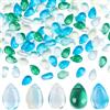 SUNNYCLUE 150 PZ 5 Colori Perline di Vetro A Goccia da 10 mm Perline A Goccia d'Acqua Goccia d'Acqua A Goccia Scintillante Cristallo Perline Sfuse Trasparenti Ciondoli Sfusi per Creazione di Gioielli