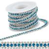 GORGECRAFT 3.3 Iarda 3 File di Strass di Cristallo Finiture Chiuse Catena 2.5mm e 4mm Base Argento Perline Artiglio Coppa Catena Rifinitura Rotolo Strisce di Applicazioni per Creazione di Gioielli