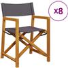 vidaXL AX 8 Sedie Regista Giardino 54x53.5x85.5cm Pieghevoli Camping Balcone 0K 3208921