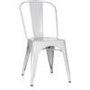 HJH Office 645022 Bistrot VANTAGGIO COMFORT da Bar Impilabile in Metallo, Pranzo Design Industriale, Bianco
