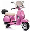 Tecnobike Shop Moto Elettrica per Bambini Piaggio Vespa PX 150 12v Full Parabrezza e Bauletto Luci Suoni LED Mp3 (Rosa)