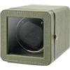 Kalawen Caricaorologi 1 Scatola caricaorologi automatico per orologi automatici Cavo di ricarica USB Caricaorologi Custodia per orologi in pelle PU con motore silenzioso, Verde
