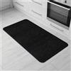 Comart - Tappeto Cucina Nancy - Antiscivolo - Lavabile in Lavatrice - Moderna Passatoia in Ciniglia - Runner per Corridoio e Cucina - Morbido e Resistente - Made in Italy - Nero - 50x100 cm