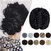 Elailite Posticci per Chignon Capelli con Clip Pinza Chignon Finto Elastico Donna Hair Bun # Nero Scuro