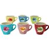 Generico Set 6 Tazzine da caffè in Ceramica Colorate Personalizzate Con Nomi Particolari Colori Assortiti Idea Regalo Originale Natale Compleanno Cucina Prima Colazione Mattina Arredo Casa Tavola