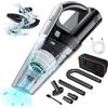 Coovee Aspirabriciole 10000pa,Aspirabriciole Senza Fili Potente con Llluminazione a LED,120W Aspiratore Auto con Filtro HEPA,2 Velocità Aspiratore Ricaricabile Aspirapolvere Portatile Per Auto,Case