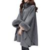 Homebaby Cappotto Invernale Donna Cappotto in Lana da Donna Elegante Invernale Taglie forti Mantello con collo di pelliccia Manica Lunga Cardigan Ragazza Giacca a vento Caldo Giubbotto Classico