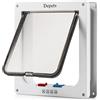 Depets Porta per gatti di grandi dimensioni (esterno 25 x 234 cm) chiusura a 4 vie per interni ed esterni resiste alle intemperie per animali con circonferenza <584 cm per finestre e pareti