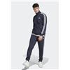 Tuta Intera Completa UOMO Adidas Basic 3-Stripes Tricot Blu con tasche HZ2220