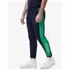 Pantaloni tuta Pants UOMO Kappa Logo Folio Blu Verde con tasche Cotone Garzato 321M6QW-A03