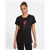 Liverpool Fc Nike T-shirt tempo libero Donna Nero Cotone 2021 DA2039-010