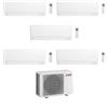 Mitsubishi Climatizzatore Penta Split Linea Plus MSZ-AY VGK 9+12+12+12+12 con MXZ-5F102VF Inverter R-32 Wi-Fi Classe A++ ,