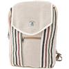 GURU SHOP Zaino in Canapa Etno a Strisce - Natura/multi, Unisex - Adulti, Beige, Size:One Size, 40x30x20 cm, Zaini e Borse da Palestra